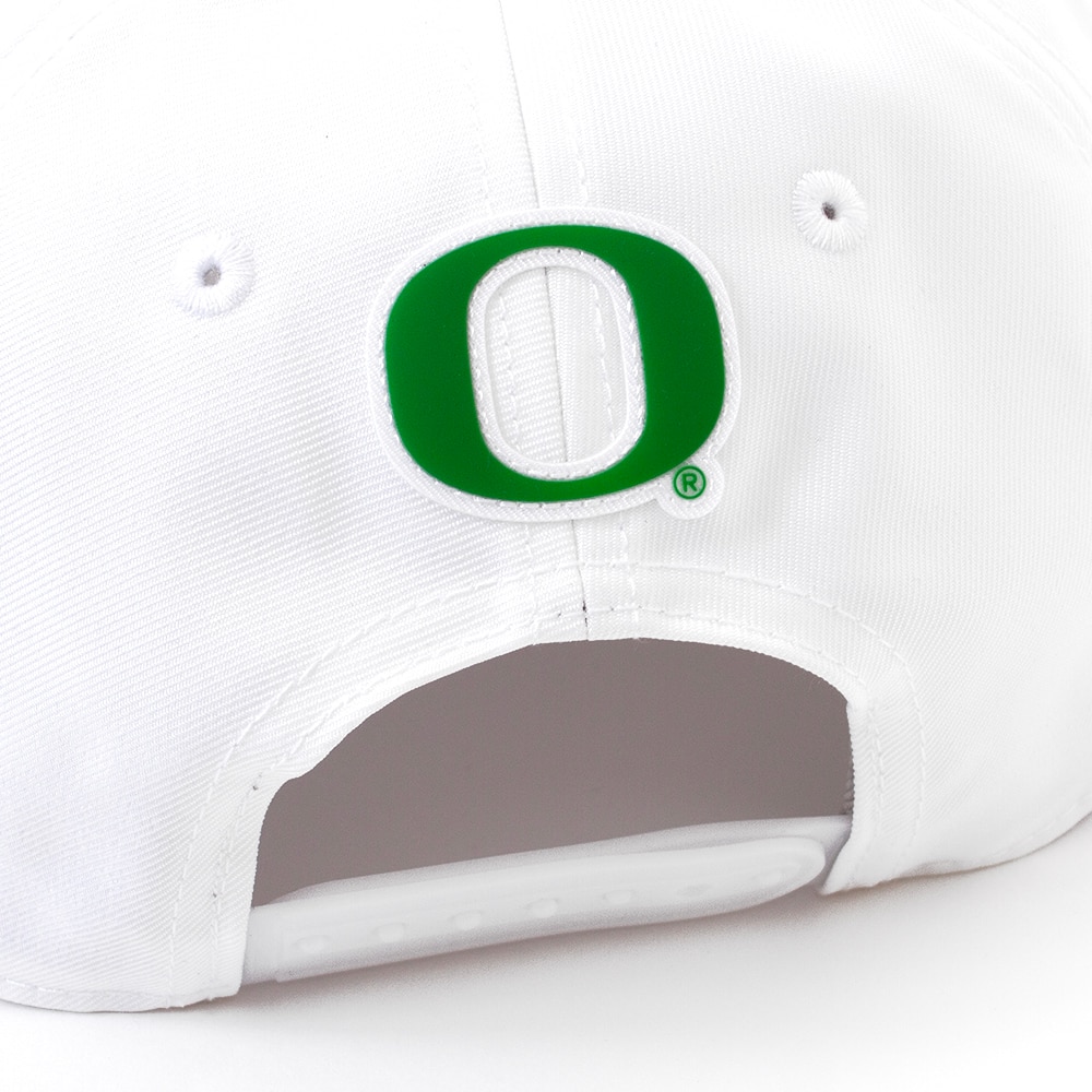 Classic Oregon O, Nike, White, Curved Bill, Polyester, Accessories, Unisex, Sideline, Rise, Practice, Structured, Adjustable, Hat, 882721